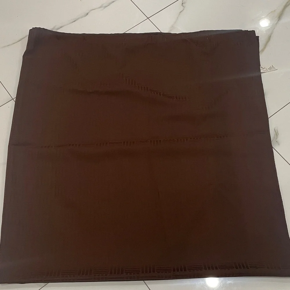 Solid Brown Fabric shower curtain